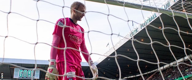 Dundee goalkeeper Scott Bain was beaten five times at Celtic Park