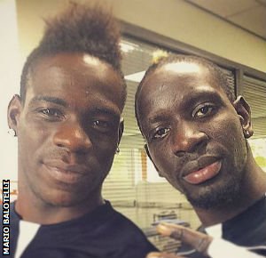 Mario Balotelli and Mamadou Sakho