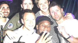 Chelsea's players celebrated their Premier League title success with One Direction's Niall Horan