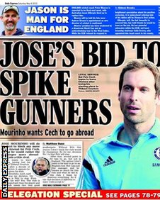 Saturday's Daily Express back page