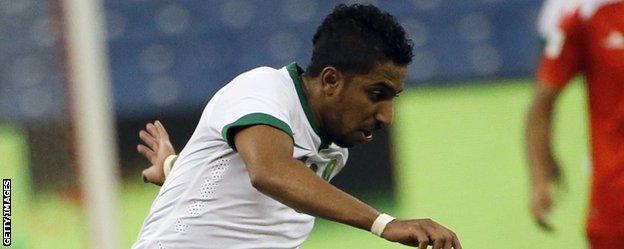 Salem Al Dawsari in action for Saudi Arabia