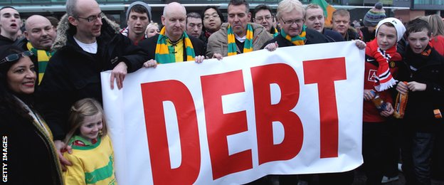 Manchester United fans protest against the Glazers at Old Trafford