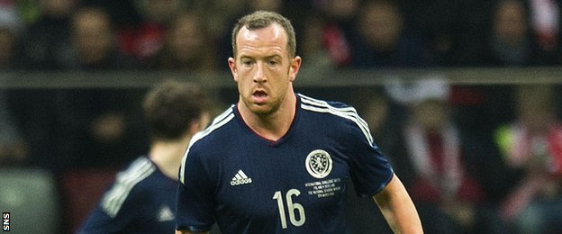 Charlie Adam in action for Scotland against Poland in March 2014