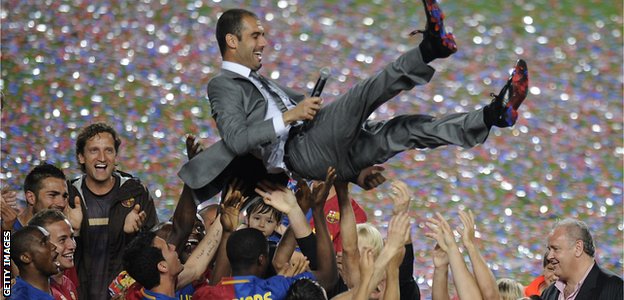 Barcelona won La Liga, Champions League and Copa del Rey in 2008-09