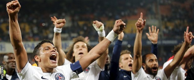 Paris St-Germain celebrate third straight French title