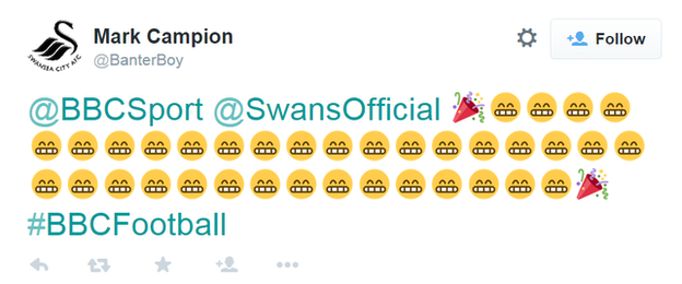 Swansea's season in emojis