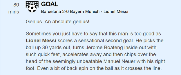 Barcelona v Bayern Munich live text