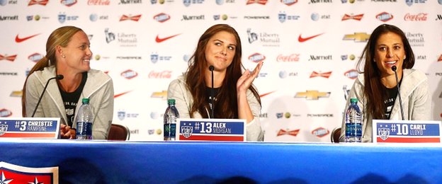 US striker Alex Morgan 