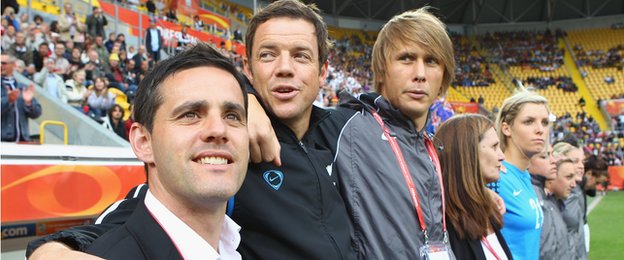 John Herdman watches on before a game at the 2011 World Cup