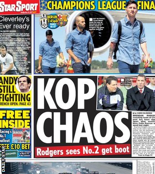 Saturday's Daily Star back page