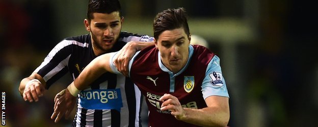 Stephen Ward in action for Burnley