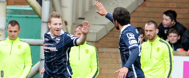 Ross County players celebrating