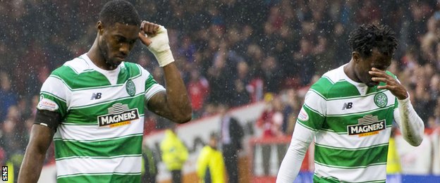 It wasn't the best of afternoons for Celtic pair Tyler Blackett and Efe Ambrose