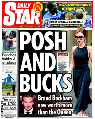 Daily Star front page