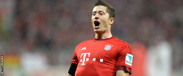 Bayern Munich striker Robert Lewandowski