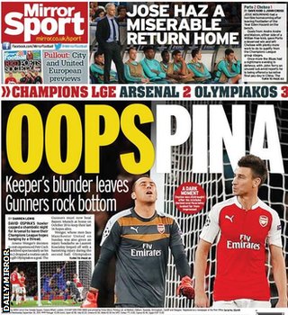 Daily Mirror back page