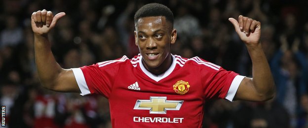 Manchester United's Anthony Martial