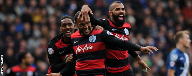 QPR's Matt Phillips celebrates scoring