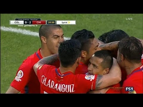 Colombia vs Cile 0-2 HD tutti gli obiettivi e gli aspetti principali 2016/06/23 Cile Colombia