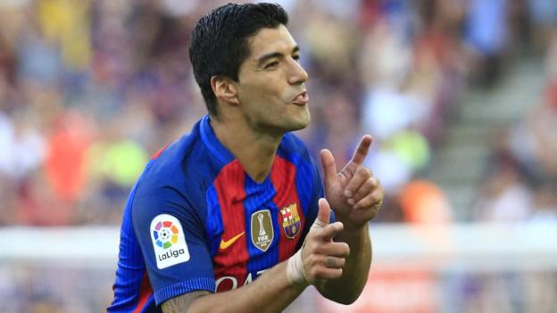 Sei partite, 17 gol – vincendo Suarez colpisce tripletta in Barca