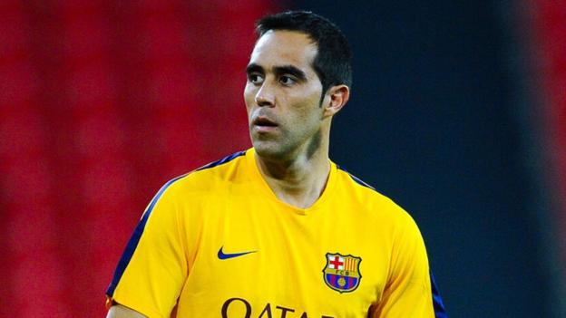 Claudio Bravo: Manchester City segno £ 15.4m Cile portiere del Barcellona